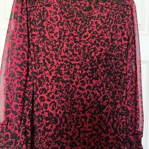 Calvin Klein Red and Black Blouse